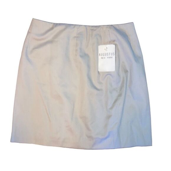NWT Vintage Augustus Sample Size 6 Made in USA Tan Neutral Mini A Line Skirt - Picture 1 of 6